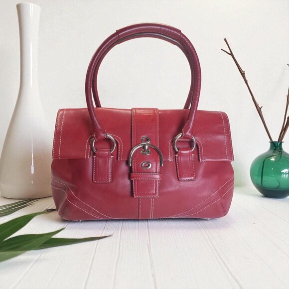 COACH Vintage Soho Satchel in cherry red - Picture 10 of 12